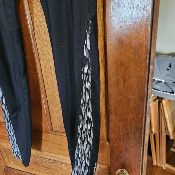 Nike Black Reflect Speed Running Exercise Legging Pants Womens M Stretch Drawstr - Picture 7 of 8